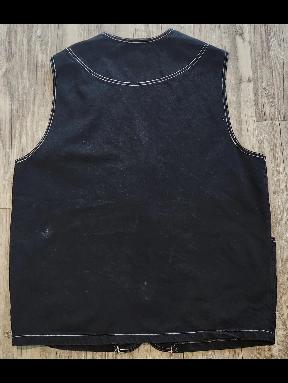 Vintage Karl Kani JNCO style denim Utility vest Black 2XL fit (Large).
